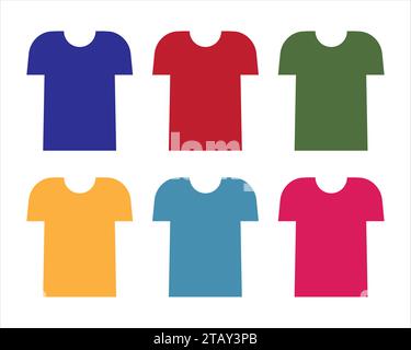 sets of colourful t shirt design Stock Vector