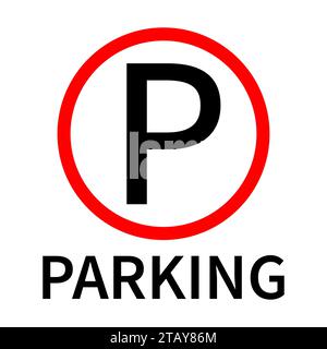 Parking Sign board vector illustration Stock Vector