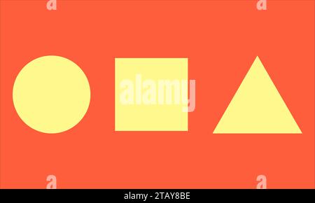 set of circle , square and triangle shape Stock Vector