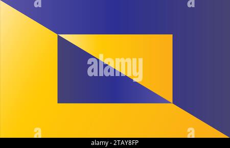 yellow and blue themed rectangle shape background Stock Vector