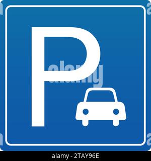 Parking Sign board vector illustration Stock Vector
