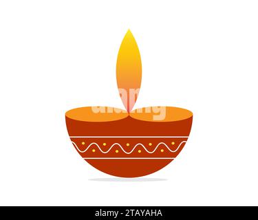 vector illustration of Traditional Pot lamp Stock Vector