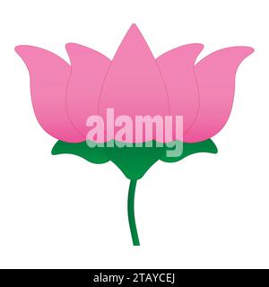 Lotus flower isolated on white background Stock Vector