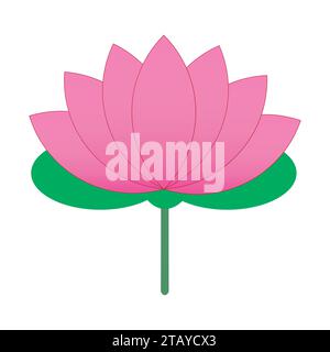 Lotus flower isolated on white background Stock Vector