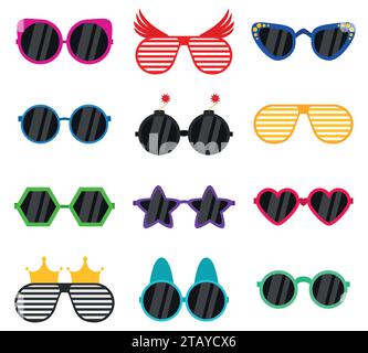 summer sunglasses men cartoon vector illustration Stock Vector Image & Art  - Alamy