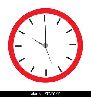 wall clock isolated on white background Stock Vector