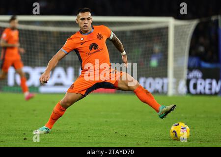 Naples, Italy. 03rd Dec, 2023. Lautaro Martinez of FC Internazionale during the Serie A football match between SSC Napoli and FC Internazionale at Diego Armando Maradona stadium in Naples (Italy), December 3rd, 2023. Credit: Insidefoto di andrea staccioli/Alamy Live News Stock Photo