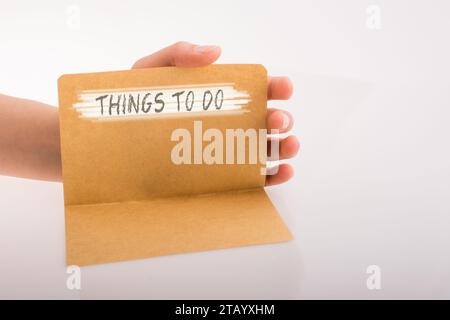 Things to do  as a memo list in view Stock Photo