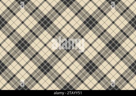 Seamless pattern plaid of fabric background vector with a texture tartan textile check in light and grey colors. Stock Vector