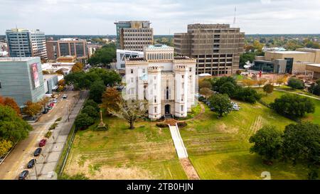 Baton Rouge, LA - December 1, 2023: The Old Louisiana State Capitol Building in Baton Rouge, LA Stock Photo