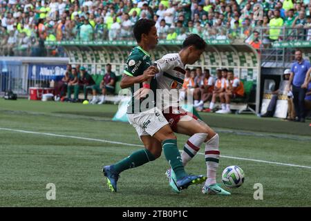 Marcos Rocha of Palmeiras during the match against Fluminense, in the 37th round of the Brazilian Championship, at Allianz Parque, west of São Paulo, this Sunday, November 3, 2023. Credit: Brazil Photo Press/Alamy Live News Stock Photo