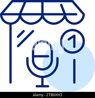 Personal assistant voice commerce. Pixel perfect icon Stock Vector