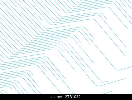 Blue cyan minimal curved lines abstract futuristic tech background ...