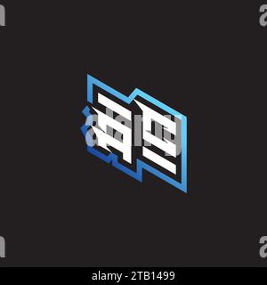 AC initial gaming team, youtube, twitch and clipart stock illustration logo Stock Vector