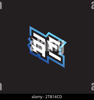 AF initial gaming team, youtube, twitch and clipart stock illustration logo Stock Vector