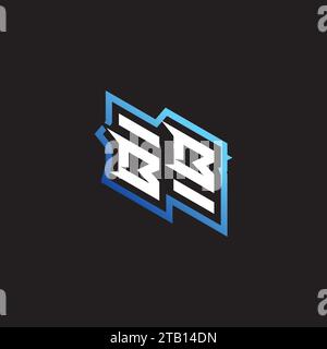 BB initial gaming team, youtube, twitch and clipart stock illustration logo Stock Vector