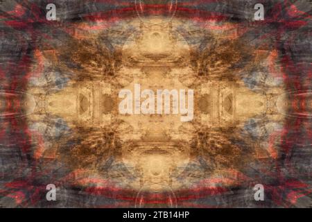 abstract symmetrical background - colorful painting frame with copy space Stock Photo