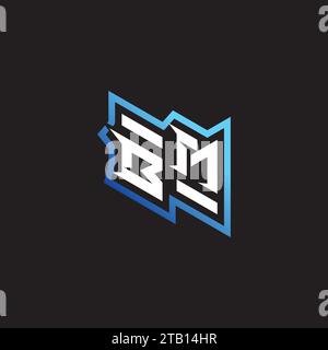 BM initial gaming team, youtube, twitch and clipart stock illustration logo Stock Vector