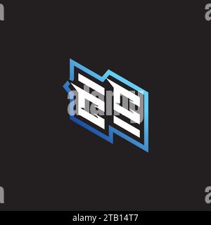 CC initial gaming team, youtube, twitch and clipart stock illustration logo Stock Vector