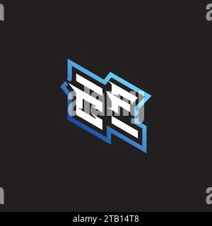 CF initial gaming team, youtube, twitch and clipart stock illustration logo Stock Vector