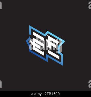 EF initial gaming team, youtube, twitch and clipart stock illustration logo Stock Vector