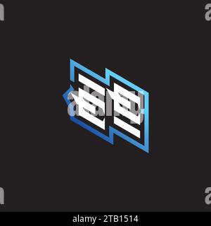 EE initial gaming team, youtube, twitch and clipart stock illustration logo Stock Vector