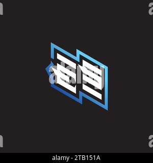ES initial gaming team, youtube, twitch and clipart stock illustration logo Stock Vector