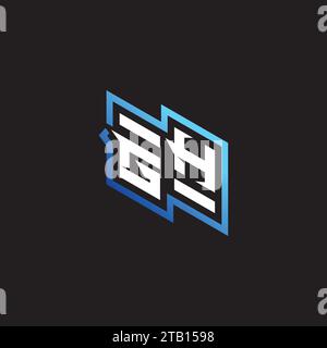 GH initial gaming team, youtube, twitch and clipart stock illustration logo Stock Vector