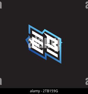 EB initial gaming team, youtube, twitch and clipart stock illustration logo Stock Vector