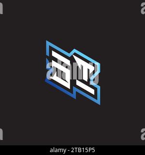 JT initial gaming team, youtube, twitch and clipart stock illustration logo Stock Vector