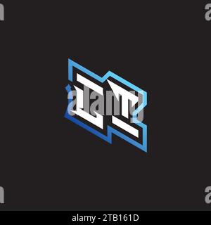 LT initial gaming team, youtube, twitch and clipart stock illustration logo Stock Vector