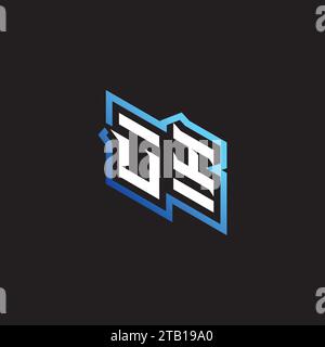 UI initial gaming team, youtube, twitch and clipart stock illustration logo Stock Vector