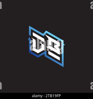 VB initial gaming team, youtube, twitch and clipart stock illustration logo Stock Vector