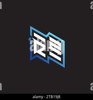 RZ initial gaming team, youtube, twitch and clipart stock illustration logo Stock Vector
