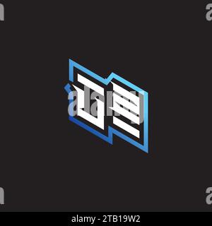 UZ initial gaming team, youtube, twitch and clipart stock illustration logo Stock Vector