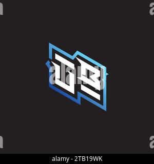 UB initial gaming team, youtube, twitch and clipart stock illustration logo Stock Vector