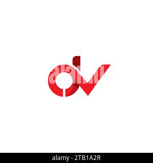 DV Logo Simple. Letter DV Icon vector Stock Vector