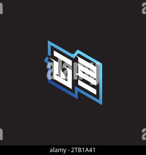 WZ initial gaming team, youtube, twitch and clipart stock illustration logo Stock Vector