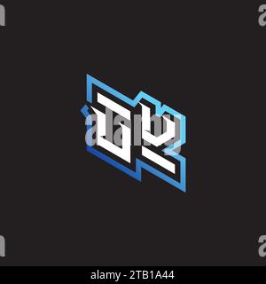 UV initial gaming team, youtube, twitch and clipart stock illustration logo Stock Vector