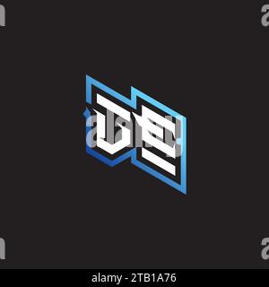 VE initial gaming team, youtube, twitch and clipart stock illustration logo Stock Vector