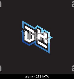 VX initial gaming team, youtube, twitch and clipart stock illustration logo Stock Vector