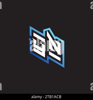 YN initial gaming team, youtube, twitch and clipart stock illustration logo Stock Vector