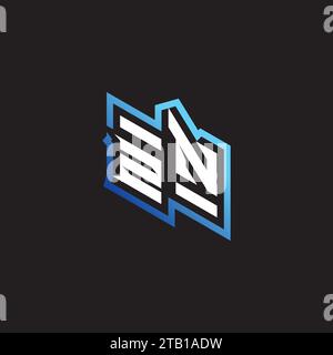 ZN initial gaming team, youtube, twitch and clipart stock illustration logo Stock Vector