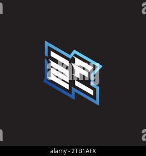ZF initial gaming team, youtube, twitch and clipart stock illustration logo Stock Vector