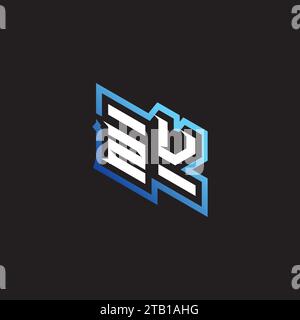 ZV initial gaming team, youtube, twitch and clipart stock illustration logo Stock Vector