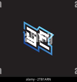 YF initial gaming team, youtube, twitch and clipart stock illustration logo Stock Vector