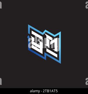 YM initial gaming team, youtube, twitch and clipart stock illustration logo Stock Vector