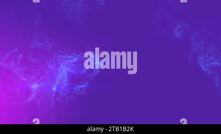 Abstract and technological purple background. particle illustration. 3D grid surface. 3d rendering Stock Photo