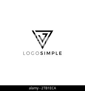 V Triangle Logo for your brand. V Icon Stock Vector