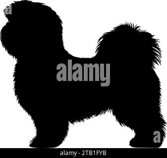 Shih Tzu Dog silhouette. Vector illustration Stock Vector